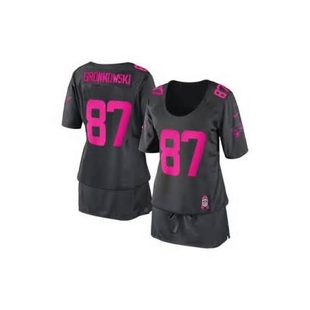 [BCA DRESS] GRONKOWSKI New England #87 Womens Football Jersey - Rob Gronkowski Womens Football Jersey (Grey)_Free Shipping