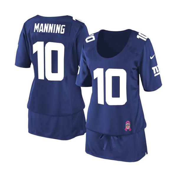 [BCA DRESS] MANNING NY-Giant #10 Womens Football Jersey - Eli Manning Womens Football Jersey (Blue)_Free Shipping