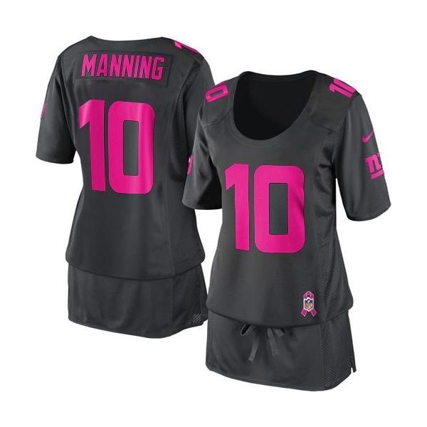 [BCA DRESS] MANNING NY-Giant #10 Womens Football Jersey - Eli Manning Womens Football Jersey (Grey)_Free Shipping