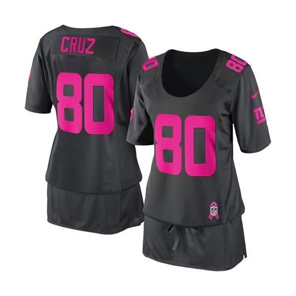 [BCA DRESS] CRUZ NY-Giant #80 Womens Football Jersey - Victor Cruz Womens Football Jersey (Grey)_Free Shipping