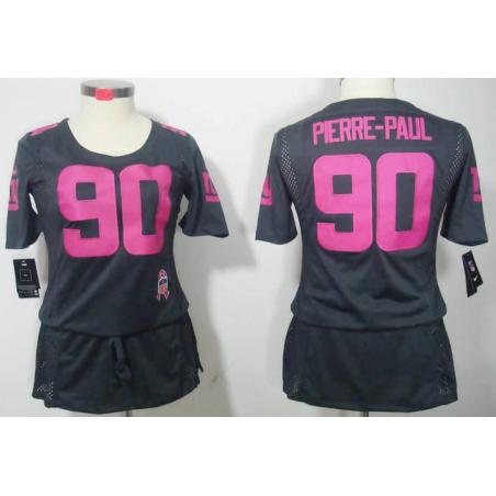 [BCA DRESS] PIERRE-PAUL NY-Giant #90 Womens Football Jersey - Jason Pierre-Paul Womens Football Jersey (Grey)_Free Shipping