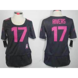 [BCA DRESS] RIVERS San Diego #17 Womens Football Jersey - Philip Rivers Womens Football Jersey (Grey)_Free Shipping