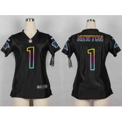 [Black Fashion] NEWTON Carolina #1 Womens Football Jersey - Cam Newton Womens Football Jersey_Free Shipping