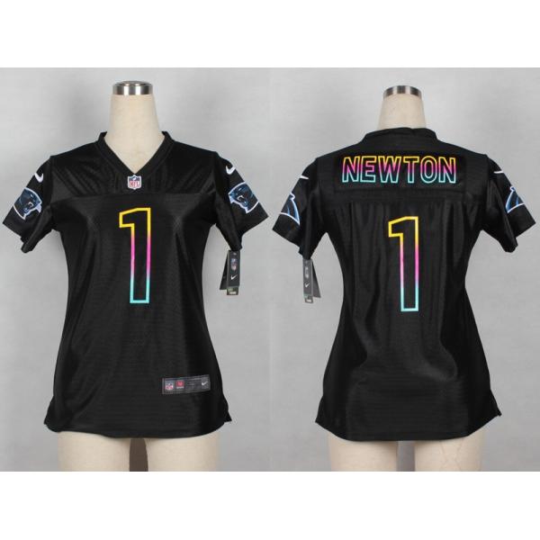 [Black Fashion] NEWTON Carolina #1 Womens Football Jersey - Cam Newton Womens Football Jersey_Free Shipping