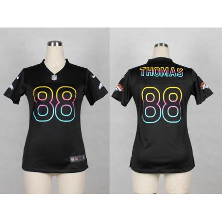 [Black Fashion] THOMAS Denver #88 Womens Football Jersey - Demaryius Thomas Womens Football Jersey_Free Shipping