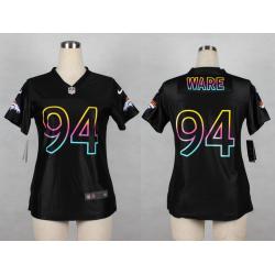 [Black Fashion] WARE Denver #94 Womens Football Jersey - DeMarcus Ware Womens Football Jersey_Free Shipping