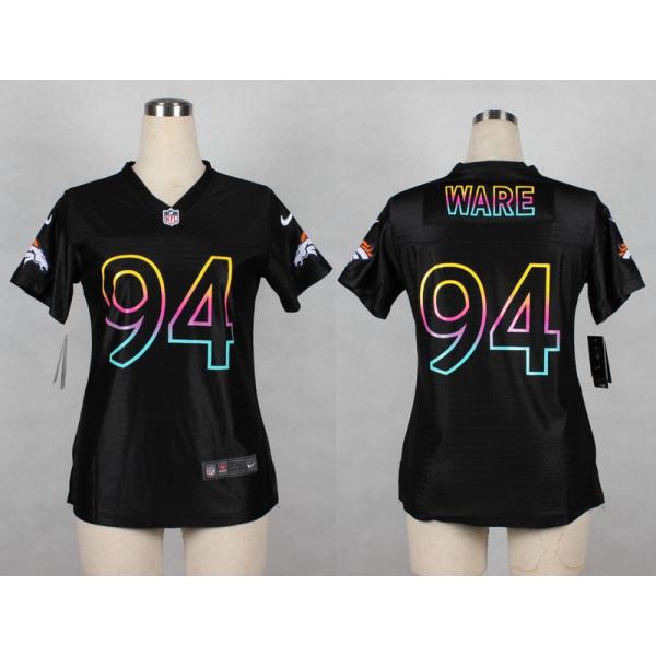 [Black Fashion] WARE Denver #94 Womens Football Jersey - DeMarcus Ware Womens Football Jersey_Free Shipping