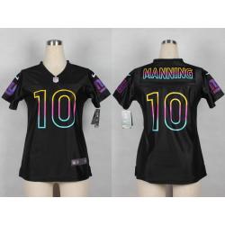 [Black Fashion] MANNING NY-Giant #10 Womens Football Jersey - Eli Manning Womens Football Jersey_Free Shipping