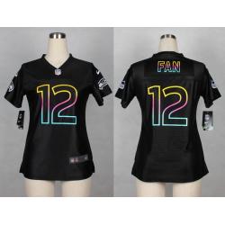 [Black Fashion] FAN Seattle #12 Womens Football Jersey - 12th Fan Womens Football Jersey_Free Shipping
