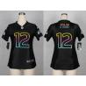 [Black Fashion] FAN Seattle #12 Womens Football Jersey - 12th Fan Womens Football Jersey_Free Shipping
