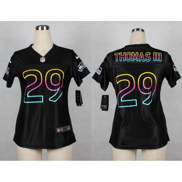 [Black Fashion] THOMAS Seattle #29 Womens Football Jersey - Earl Thomas Womens Football Jersey_Free Shipping