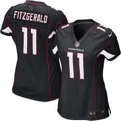 [Game] FITZGERALD Arizona #11 Womens Football Jersey - Larry Fitzgerald Womens Football Jersey (Black)_Free Shipping