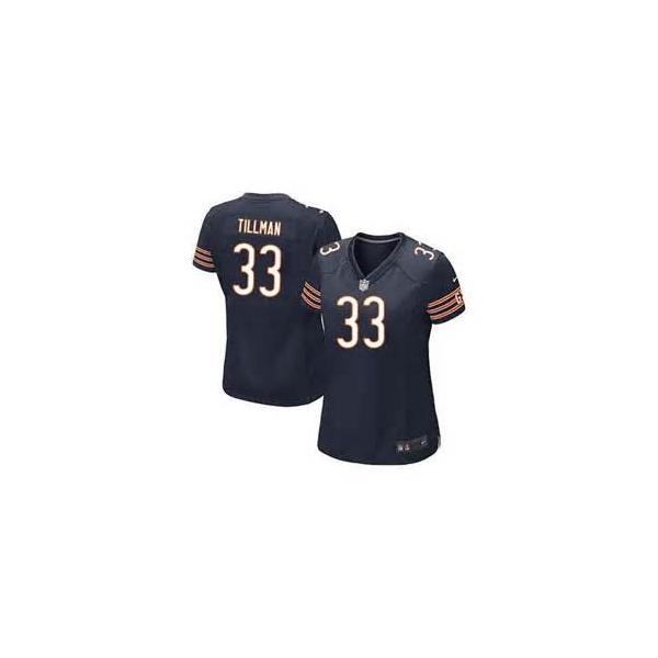 [Game] TILLMAN Chicago #33 Womens Football Jersey - Charles Tillman Womens Football Jersey (Blue)_Free Shipping