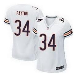 [Game] PAYTON Chicago #34 Womens Football Jersey - Walter Payton Womens Football Jersey (White)_Free Shipping