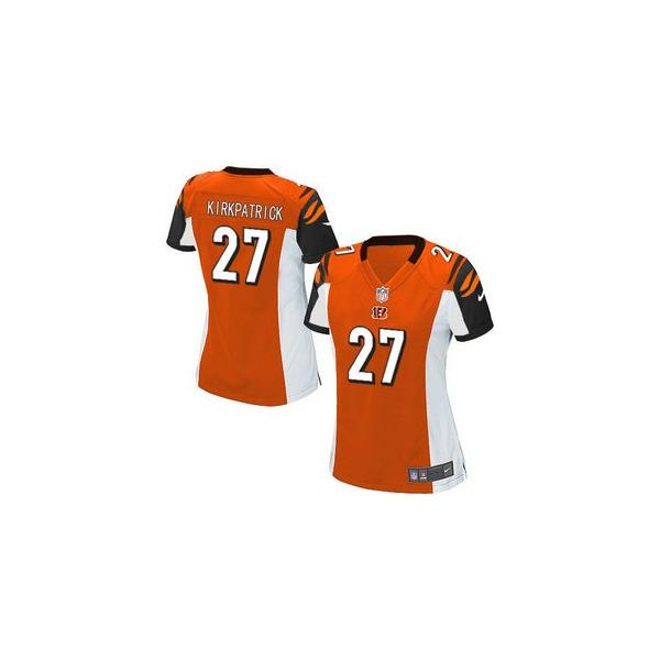 [Game] KIRKPATRICK Cincinnati #27 Womens Football Jersey - Dre Kirkpatrick Womens Football Jersey (Orange)_Free Shipping