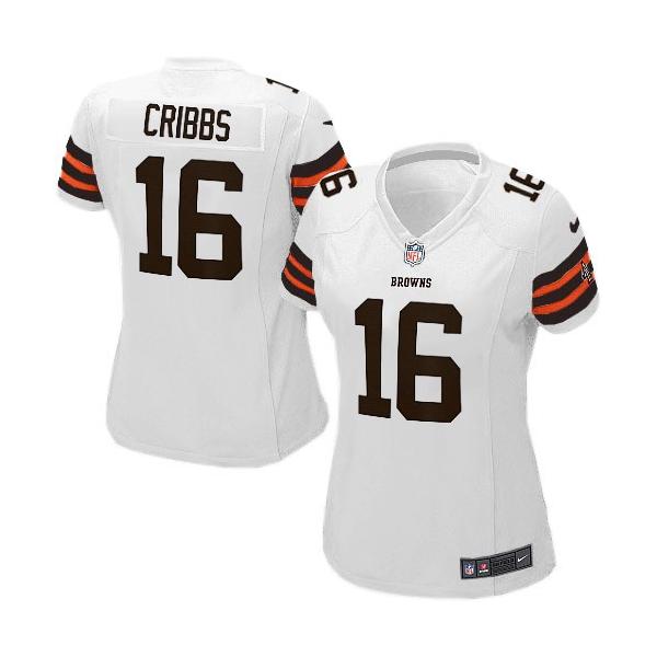 [Game] CRIBBS Cleveland #16 Womens Football Jersey - Josh Cribbs Womens Football Jersey (White)_Free Shipping