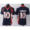 [Game] SANDERS Denver #10 Womens Football Jersey - Emmanuel Sanders Womens Football Jersey (Blue)_Free Shipping