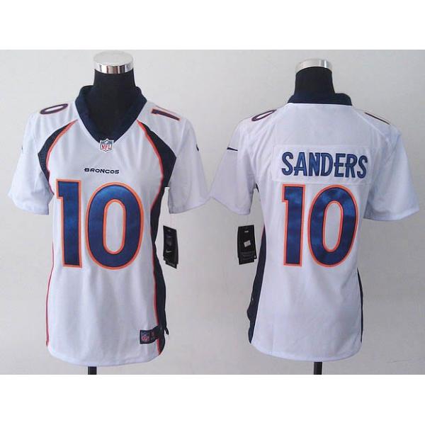 [Game] SANDERS Denver #10 Womens Football Jersey - Emmanuel Sanders Womens Football Jersey (White)_Free Shipping
