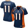 [Game] HOLLIDAY Denver #11 Womens Football Jersey - Trindon Holliday Womens Football Jersey (Blue)_Free Shipping