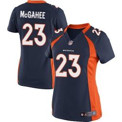 [Game] MCGAHEE Denver #23 Womens Football Jersey - Willis McGahee Womens Football Jersey (Blue)_Free Shipping