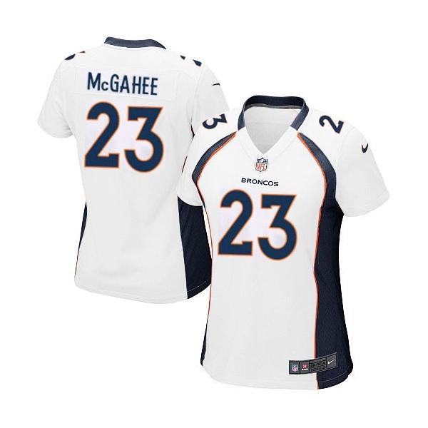 [Game] MCGAHEE Denver #23 Womens Football Jersey - Willis McGahee Womens Football Jersey (White)_Free Shipping