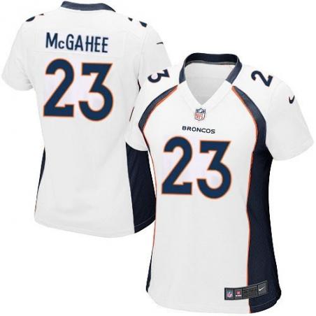 [Game] MCGAHEE Denver #23 Womens Football Jersey - Willis McGahee Womens Football Jersey (White)_Free Shipping