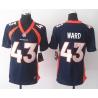 [Game] WARD Denver #43 Womens Football Jersey - T.J. Ward Womens Football Jersey (Blue)_Free Shipping