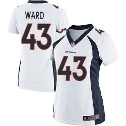 [Game] WARD Denver #43 Womens Football Jersey - T.J. Ward Womens Football Jersey (White)_Free Shipping