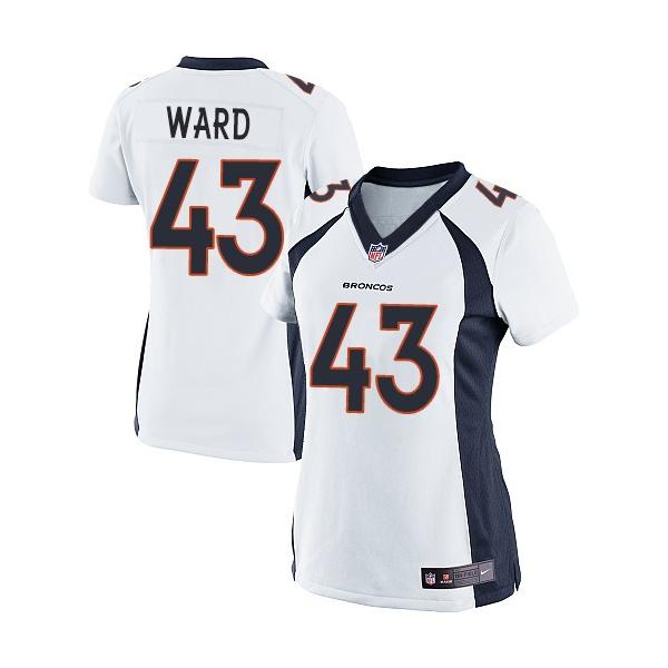 [Game] WARD Denver #43 Womens Football Jersey - T.J. Ward Womens Football Jersey (White)_Free Shipping
