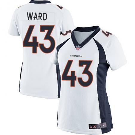 [Game] WARD Denver #43 Womens Football Jersey - T.J. Ward Womens Football Jersey (White)_Free Shipping