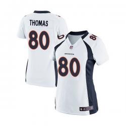 [Game] THOMAS Denver #80 Womens Football Jersey - Julius Thomas Womens Football Jersey (White)_Free Shipping