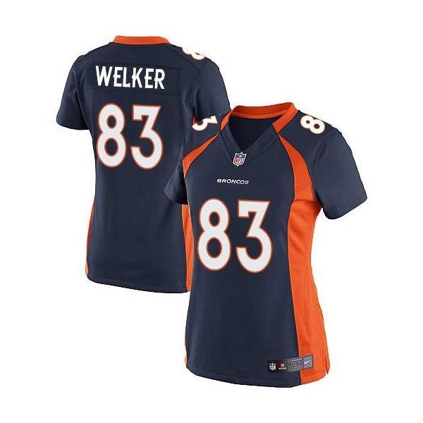 [Game] WELKER Denver #83 Womens Football Jersey - Wes Welker Womens Football Jersey (Blue)_Free Shipping