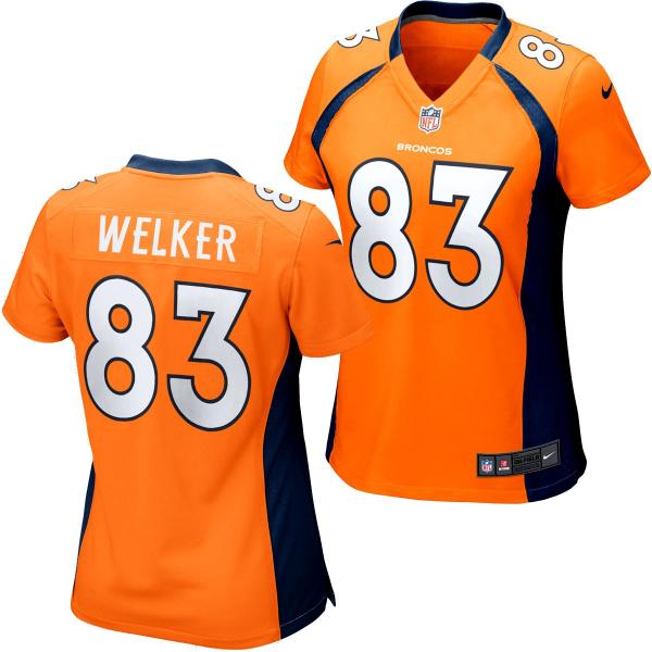 [Game] WELKER Denver #83 Womens Football Jersey - Wes Welker Womens Football Jersey (Orange)_Free Shipping