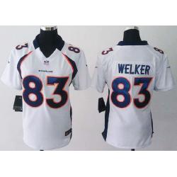 [Game] WELKER Denver #83 Womens Football Jersey - Wes Welker Womens Football Jersey (White)_Free Shipping