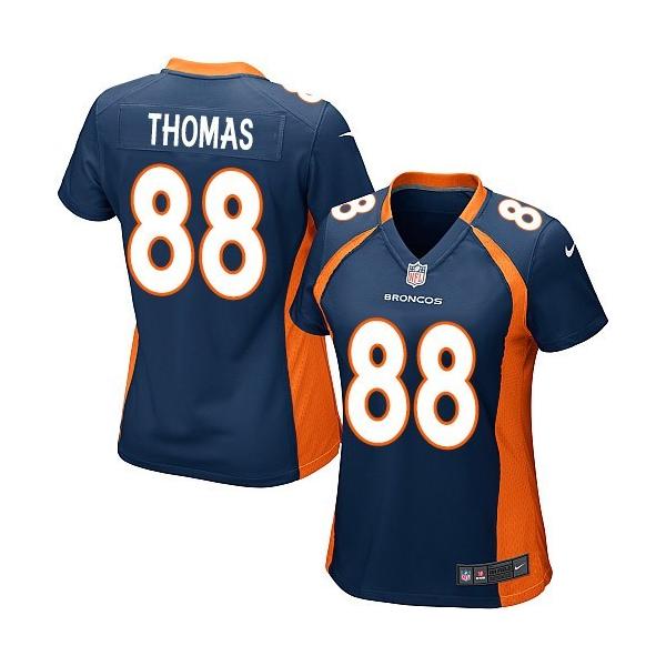 [Game] THOMAS Denver #88 Womens Football Jersey - Demaryius Thomas Womens Football Jersey (Blue)_Free Shipping