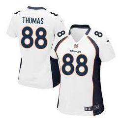 [Game] THOMAS Denver #88 Womens Football Jersey - Demaryius Thomas Womens Football Jersey (White)_Free Shipping