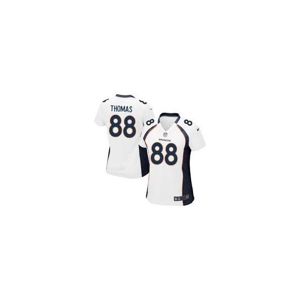 [Game] THOMAS Denver #88 Womens Football Jersey - Demaryius Thomas Womens Football Jersey (White)_Free Shipping