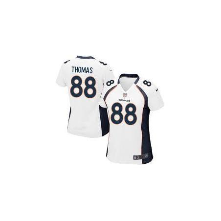 [Game] THOMAS Denver #88 Womens Football Jersey - Demaryius Thomas Womens Football Jersey (White)_Free Shipping