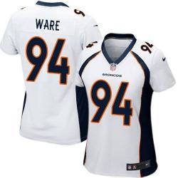 [Game] WARE Denver #94 Womens Football Jersey - DeMarcus Ware Womens Football Jersey (White)_Free Shipping