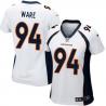 [Game] WARE Denver #94 Womens Football Jersey - DeMarcus Ware Womens Football Jersey (White)_Free Shipping