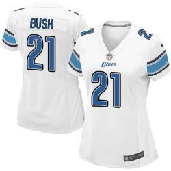 [Game] BUSH Detroit #21 Womens Football Jersey - Reggie Bush Womens Football Jersey (White)_Free Shipping
