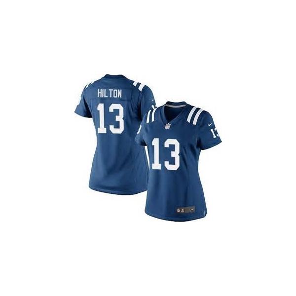 [Game] HILTON Indianapolis #13 Womens Football Jersey - T.Y. Hilton Womens Football Jersey (Blue)_Free Shipping