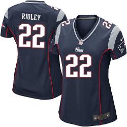 [Game] RIDLEY New England #22 Womens Football Jersey - Stevan Ridley Womens Football Jersey (Blue)_Free Shipping