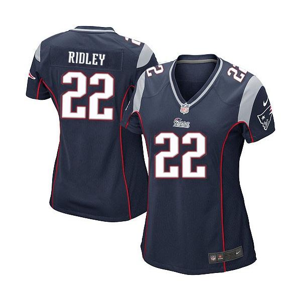 [Game] RIDLEY New England #22 Womens Football Jersey - Stevan Ridley Womens Football Jersey (Blue)_Free Shipping