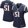 [Game] MAYO New England #51 Womens Football Jersey - Jerod Mayo Womens Football Jersey (Blue)_Free Shipping