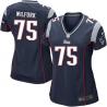 [Game] WILFORK New England #75 Womens Football Jersey - Vince Wilfork Womens Football Jersey (Blue)_Free Shipping