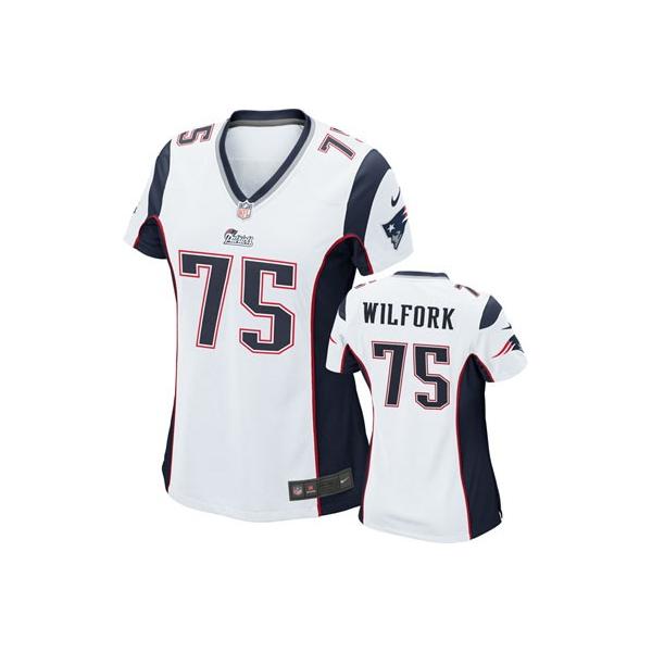 [Game] WILFORK New England #75 Womens Football Jersey - Vince Wilfork Womens Football Jersey (White)_Free Shipping