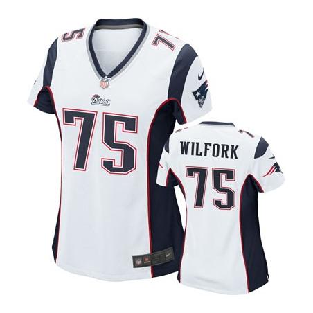 [Game] WILFORK New England #75 Womens Football Jersey - Vince Wilfork Womens Football Jersey (White)_Free Shipping