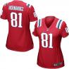 [Game] HERNANDEZ New England #81 Womens Football Jersey - Aaron Hernandez Womens Football Jersey (Red)_Free Shipping