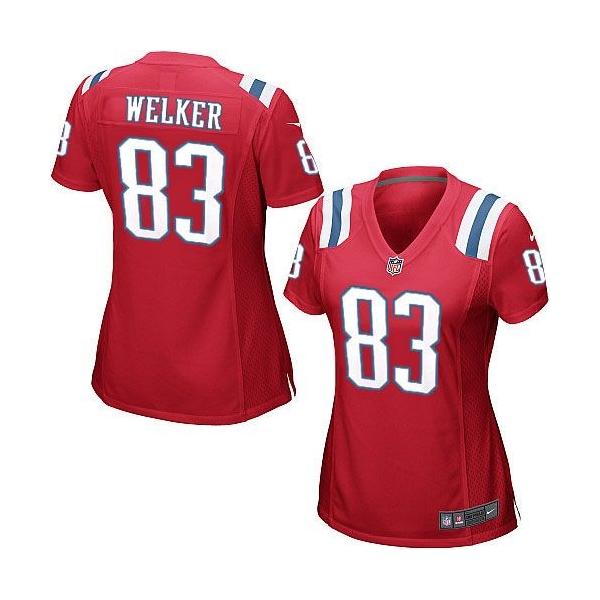 [Game] WELKER New England #83 Womens Football Jersey - Wes Welker Womens Football Jersey (Red)_Free Shipping